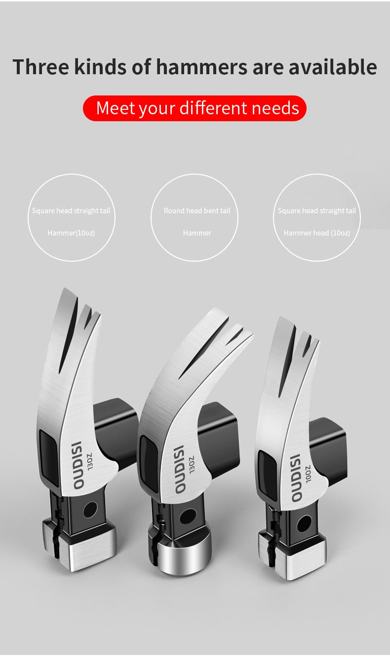 OUDISI Claw Hammer Magnetic Automatic Nail Suction Double  Nail Slot - KiwisLove
