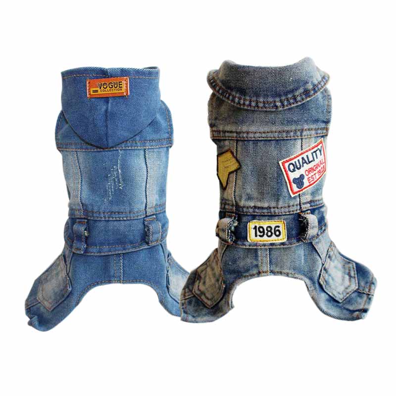 Retro Denim Overalls for Dogs Four Legs Dog Jumpsuit for Chihuahua Cowboy Puppy Kawaii Clothes for Yorkie Spring Pet Costume - KiwisLove