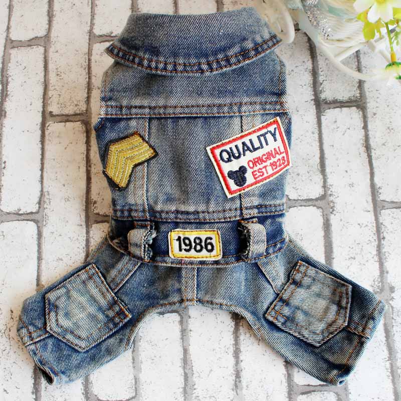 Retro Denim Overalls for Dogs Four Legs Dog Jumpsuit for Chihuahua Cowboy Puppy Kawaii Clothes for Yorkie Spring Pet Costume - KiwisLove