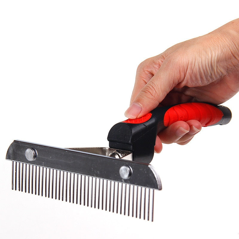 Large Medium Dog Rake Comb Long-Haired Pets Grooming Tool Stainless Steel Needle Comb For Big Dogs Golden Husky German Shepherd - KiwisLove