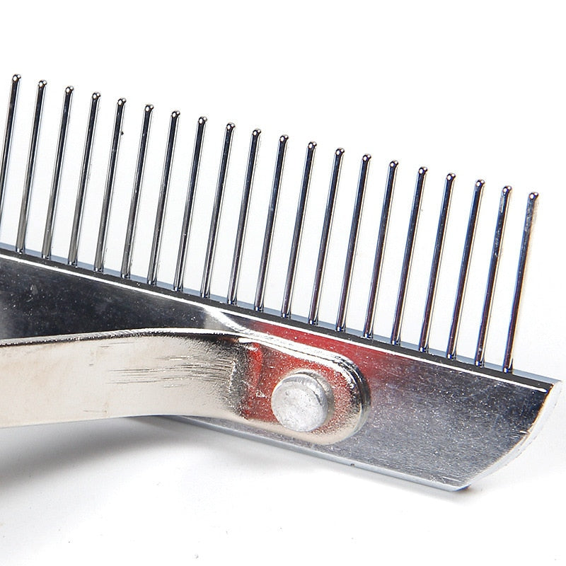 Large Medium Dog Rake Comb Long-Haired Pets Grooming Tool Stainless Steel Needle Comb For Big Dogs Golden Husky German Shepherd - KiwisLove