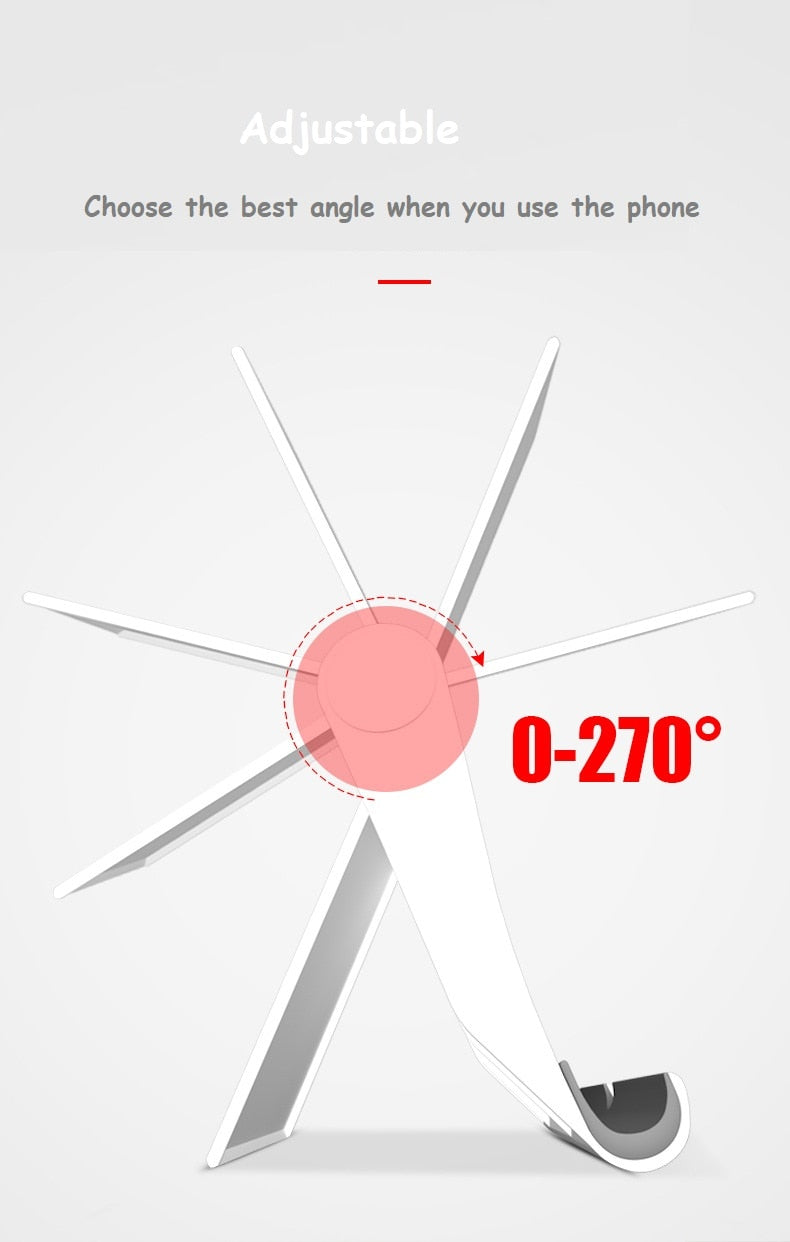 Universal Desk Phone Holder Stand Foldable Mobile Desktop Mount Support For Smartphone Tablet - KiwisLove