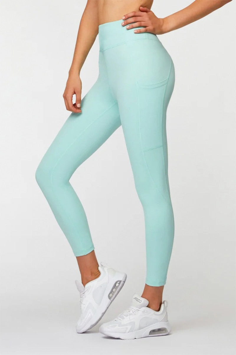 Women Yoga Suits Solid Cross Top Sports Bras High Waist Legging Gym Wear Running Outfits - KiwisLove