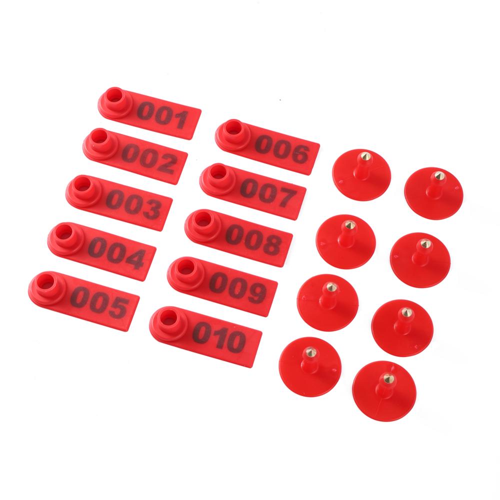 100 pcs Sheep ear tags with number ear Laser Typing Copper head earrings - KiwisLove