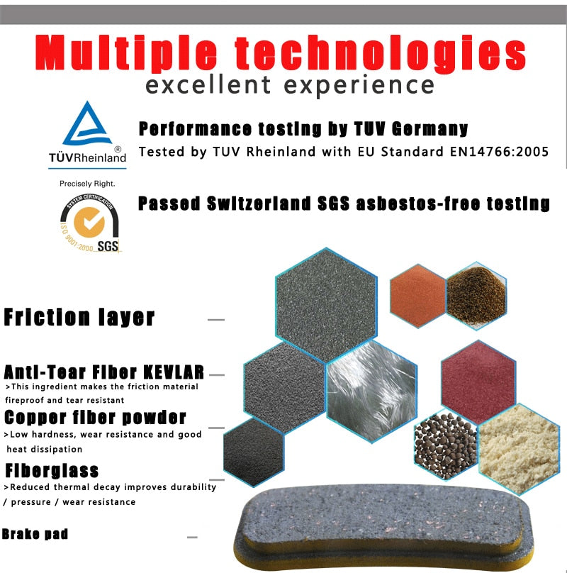 2Pair  Ceramics MTB Bicycle Bike Disc Brake Pads  SHIMANO ZOOM 985 MAGURA SRAM AVID HAYES - KiwisLove