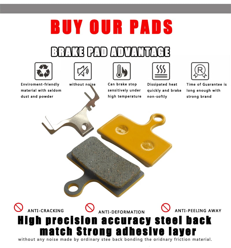 2Pair  Ceramics MTB Bicycle Bike Disc Brake Pads  SHIMANO ZOOM 985 MAGURA SRAM AVID HAYES - KiwisLove