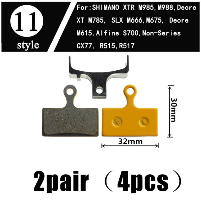 2Pair  Ceramics MTB Bicycle Bike Disc Brake Pads  SHIMANO ZOOM 985 MAGURA SRAM AVID HAYES - KiwisLove