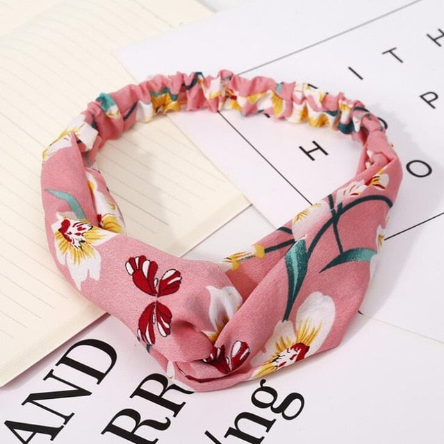 Fashion print Knot  Headband Vintage Hairband - KiwisLove