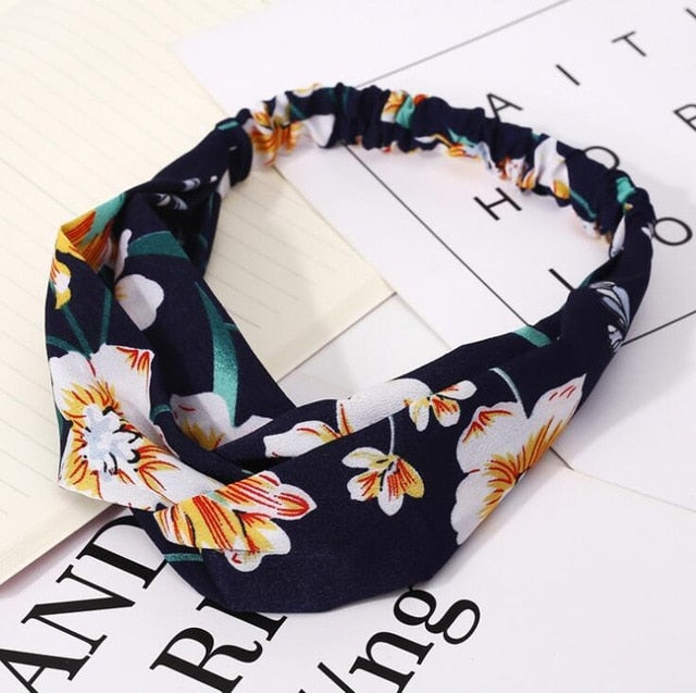 Fashion print Knot  Headband Vintage Hairband - KiwisLove