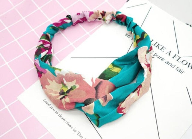 Fashion print Knot  Headband Vintage Hairband - KiwisLove