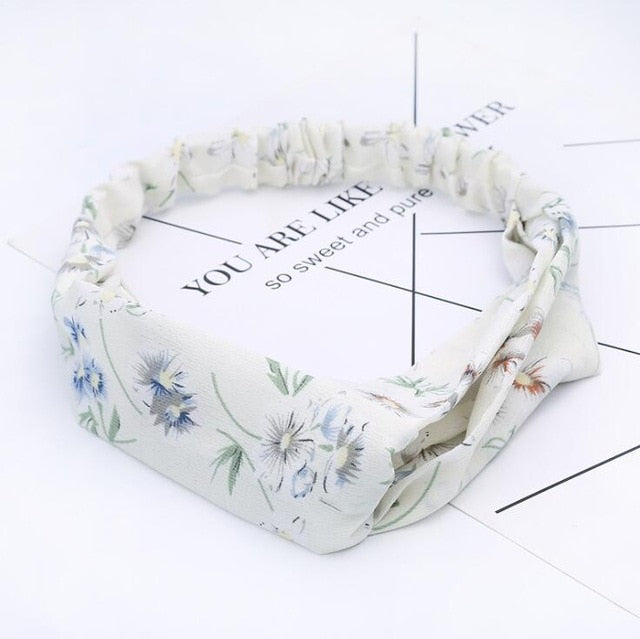 Fashion print Knot  Headband Vintage Hairband - KiwisLove