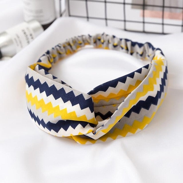 Fashion print Knot  Headband Vintage Hairband - KiwisLove