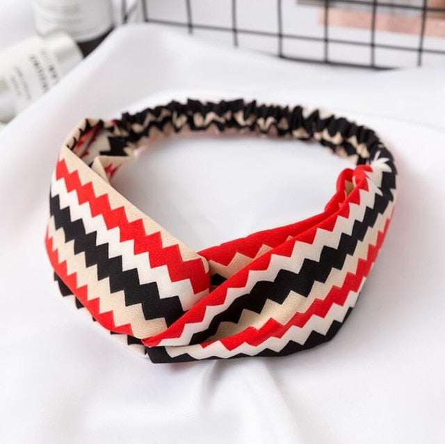 Fashion print Knot  Headband Vintage Hairband - KiwisLove