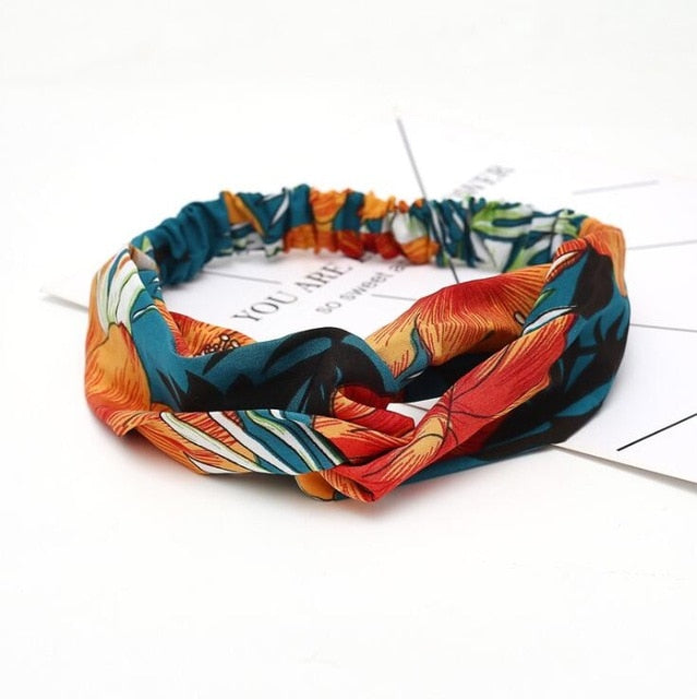 Fashion print Knot  Headband Vintage Hairband - KiwisLove