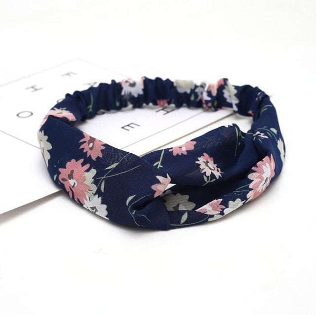 Fashion print Knot  Headband Vintage Hairband - KiwisLove