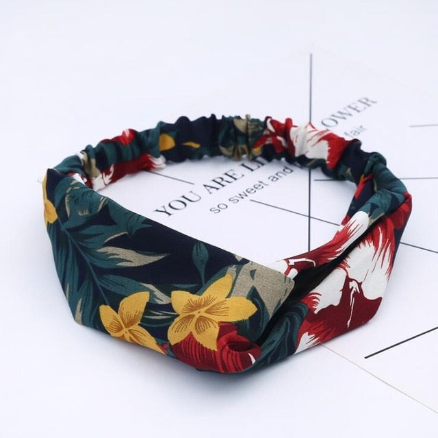 Fashion print Knot  Headband Vintage Hairband - KiwisLove