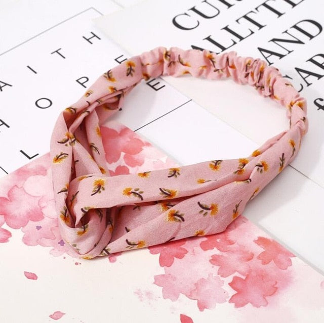 Fashion print Knot  Headband Vintage Hairband - KiwisLove