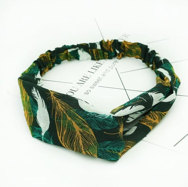 Fashion print Knot  Headband Vintage Hairband - KiwisLove