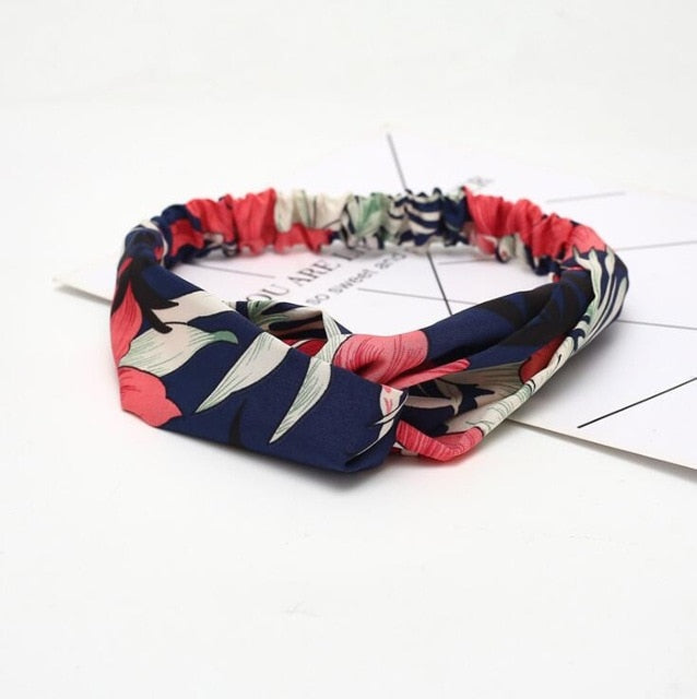 Fashion print Knot  Headband Vintage Hairband - KiwisLove