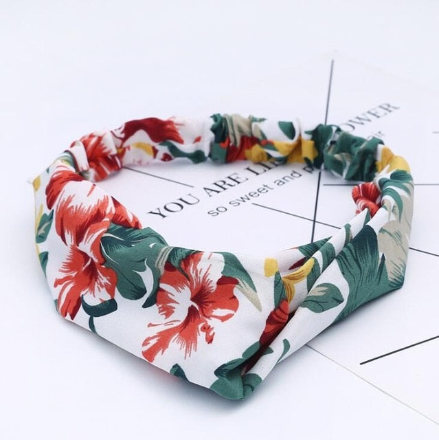 Fashion print Knot  Headband Vintage Hairband - KiwisLove