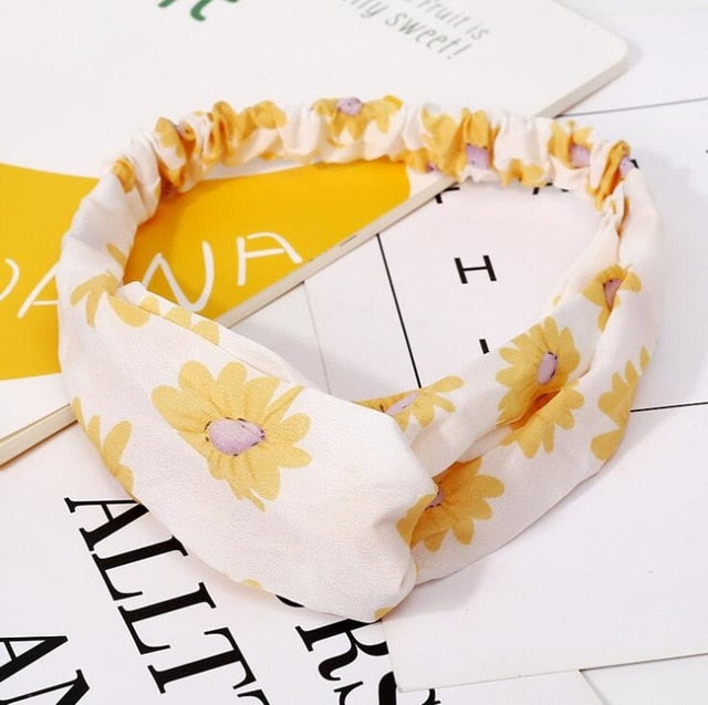 Fashion print Knot  Headband Vintage Hairband - KiwisLove