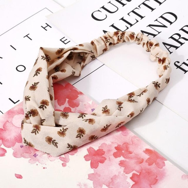 Fashion print Knot  Headband Vintage Hairband - KiwisLove