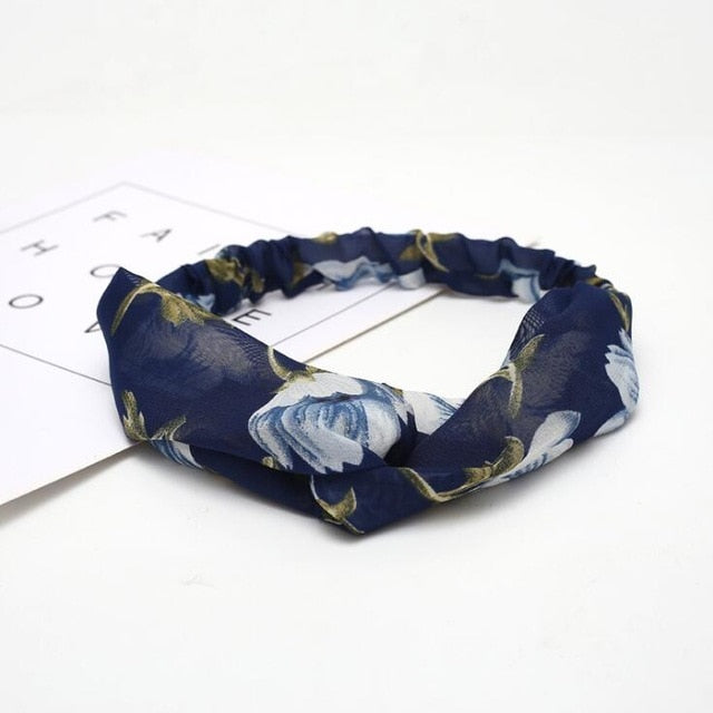 Fashion print Knot  Headband Vintage Hairband - KiwisLove