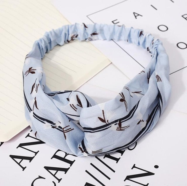 Fashion print Knot  Headband Vintage Hairband - KiwisLove