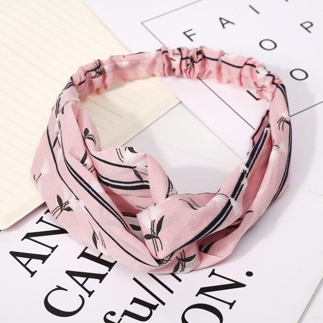 Fashion print Knot  Headband Vintage Hairband - KiwisLove