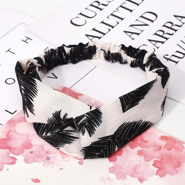 Fashion print Knot  Headband Vintage Hairband - KiwisLove