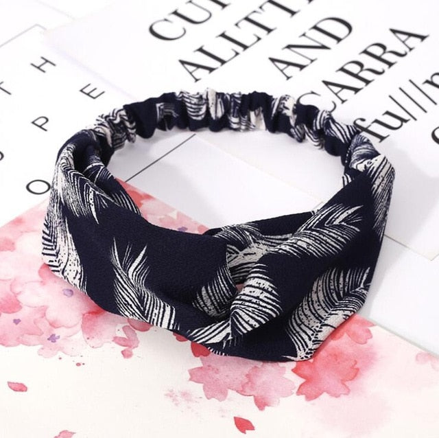 Fashion print Knot  Headband Vintage Hairband - KiwisLove