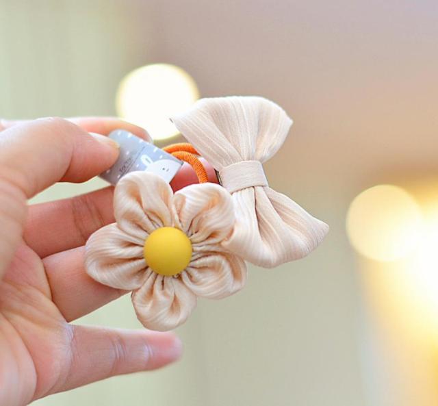 NEW Kids animal flower Ribbon hair bow elastic hair band - KiwisLove