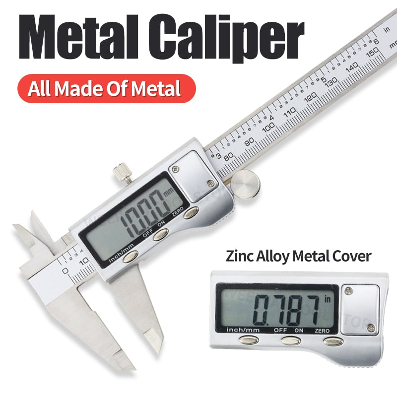 Digital Metal Caliper Stainless Steel Vernier Calipers Electronic Micrometer - KiwisLove