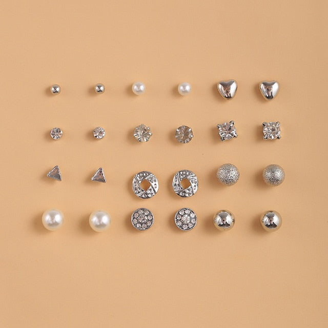 17KM  Round Stud Earrings Set For Women - KiwisLove
