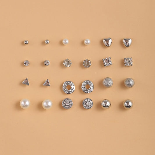 17KM  Round Stud Earrings Set For Women - KiwisLove