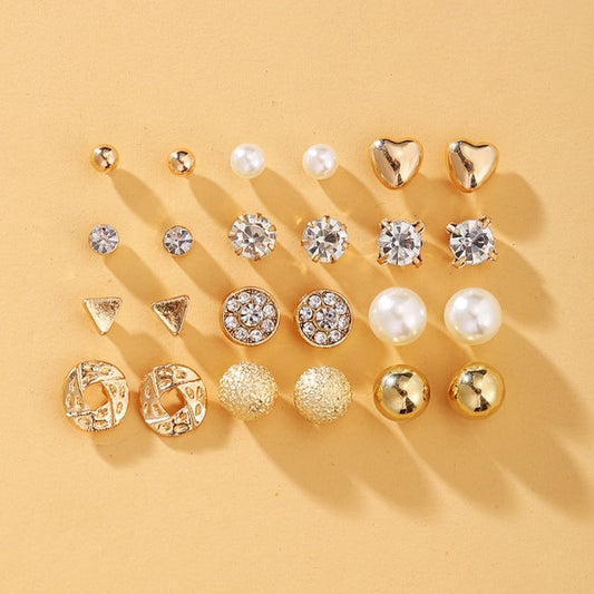 17KM  Round Stud Earrings Set For Women - KiwisLove