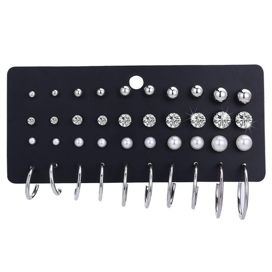 17KM  Round Stud Earrings Set For Women - KiwisLove