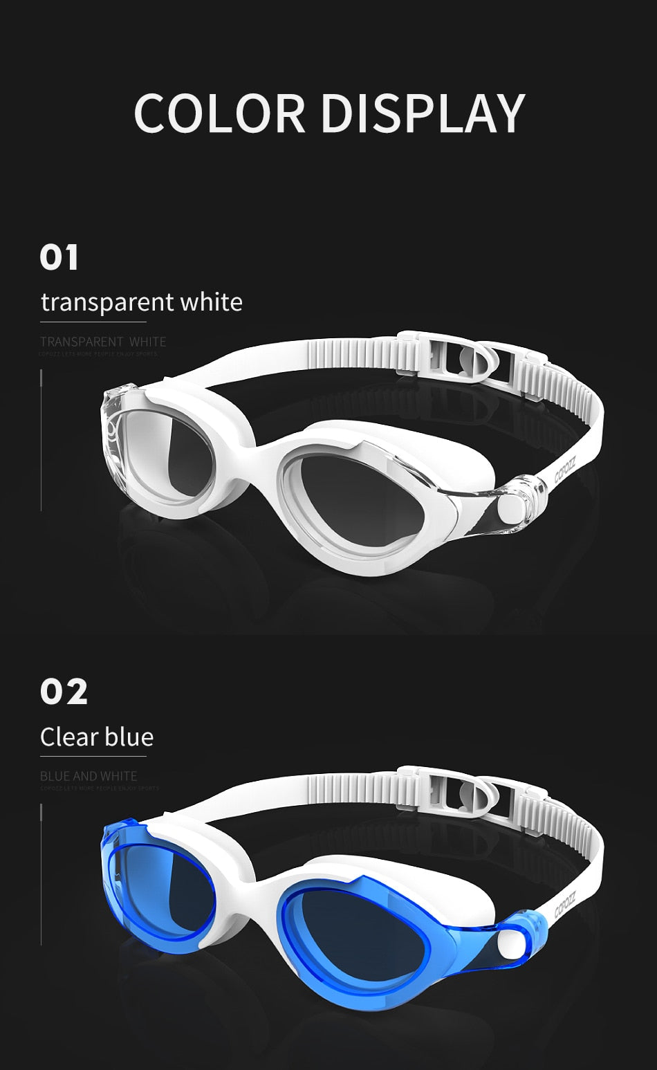 Professional Swimming Goggles Anti-fog Glasses UV Protection  Men Women - KiwisLove