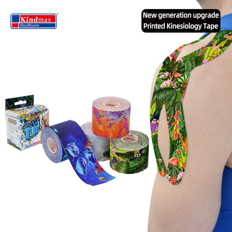 Kindmax Digital Printing Elastic  Kinesiology Tape for Sports Muscle Pain Relief Patch Cotton Physical Therapy Athletic - KiwisLove