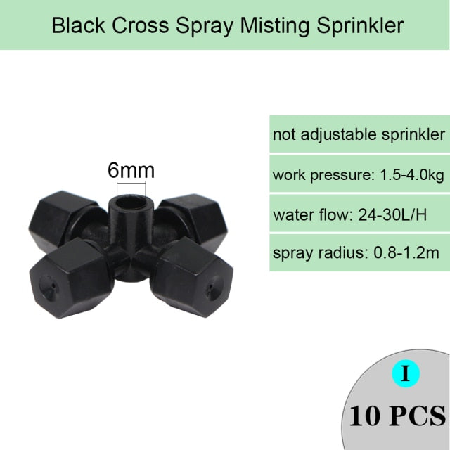 Spray Nozzle Watering Irrigation Dripper Sprinkler Cross Misting Atomization - KiwisLove