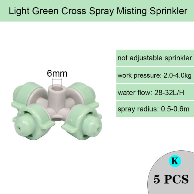 Spray Nozzle Watering Irrigation Dripper Sprinkler Cross Misting Atomization - KiwisLove