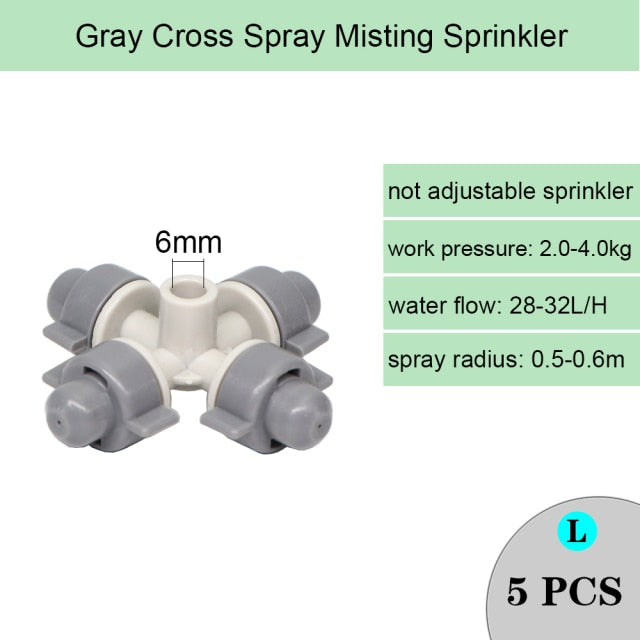 Spray Nozzle Watering Irrigation Dripper Sprinkler Cross Misting Atomization - KiwisLove