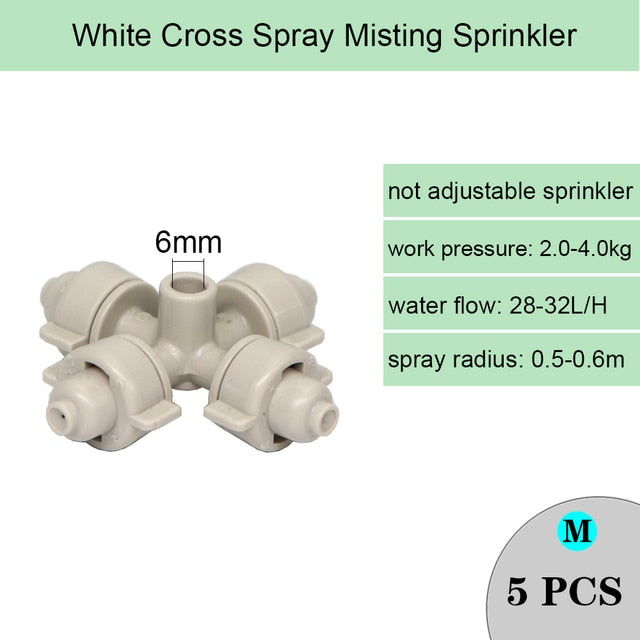 Spray Nozzle Watering Irrigation Dripper Sprinkler Cross Misting Atomization - KiwisLove
