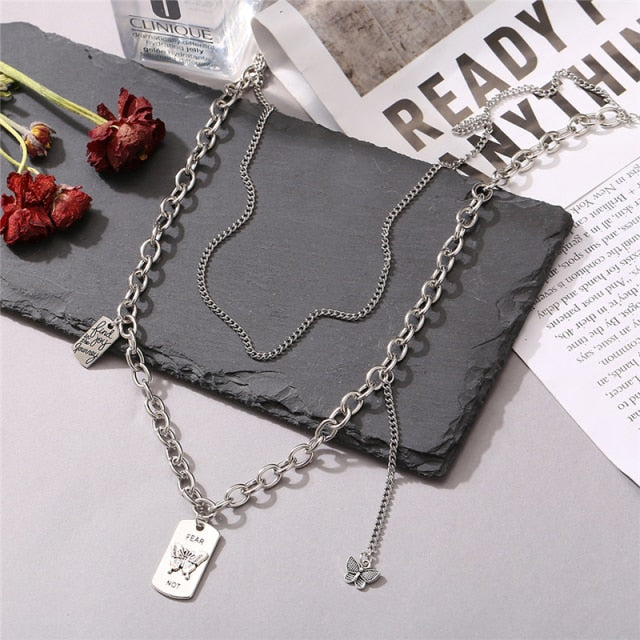 Multi-layer Coin Chain Choker Necklace - KiwisLove
