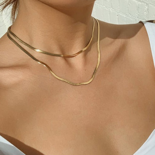 Multi-layer Coin Chain Choker Necklace - KiwisLove