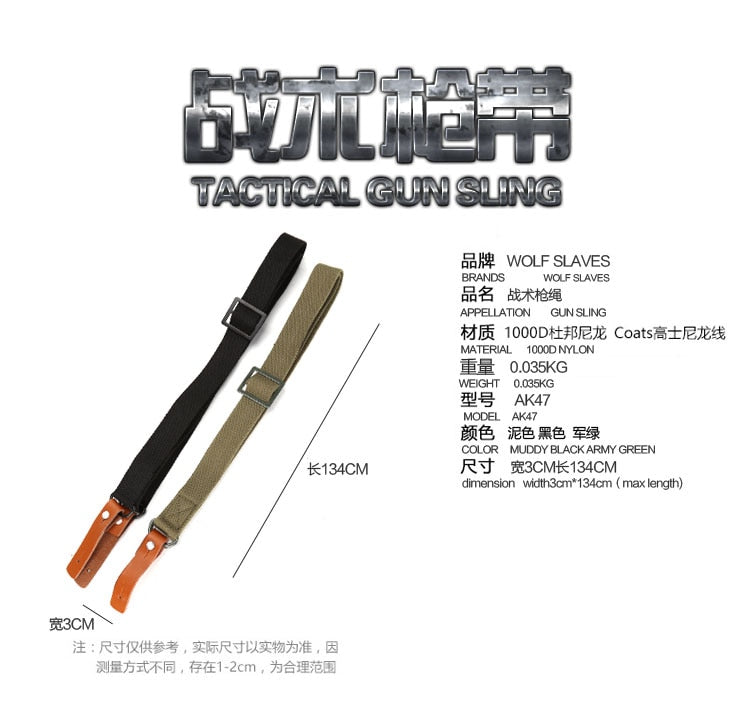 134CM US Army AK 47 Gun Sling Adjustable Outdoor Hunting Rifle Sling Belt Strap Airsoft Sling - KiwisLove