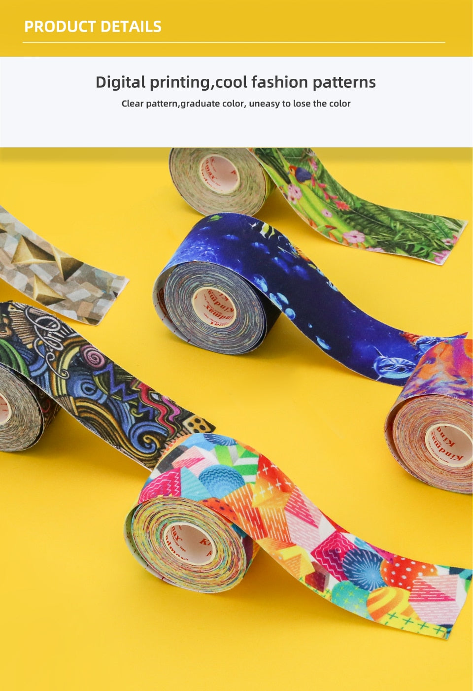 Kindmax Healthcare  Kinesiology Tape Kit for Athletic Sports Muscle Protector 5cm x 5m Roll - KiwisLove