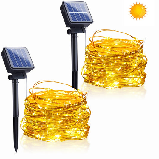 Outdoor LED Solar String Fairy Lights Flashing Lamps Waterproof Christmas Decoration for Home Garden - KiwisLove