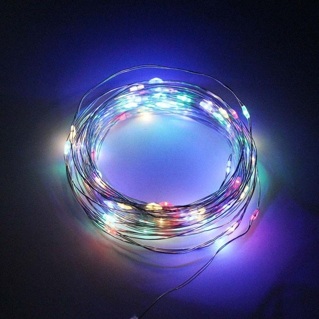 Outdoor LED Solar String Fairy Lights Flashing Lamps Waterproof Christmas Decoration for Home Garden - KiwisLove