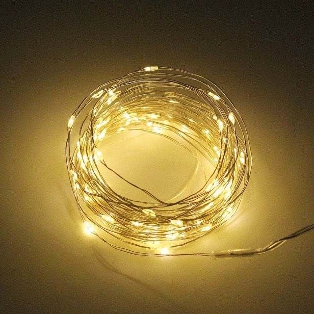 Outdoor LED Solar String Fairy Lights Flashing Lamps Waterproof Christmas Decoration for Home Garden - KiwisLove